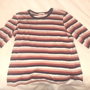 marine layer long sleeve striped shirt